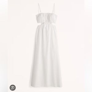 NWT Abercrombie white cut out maxi dress